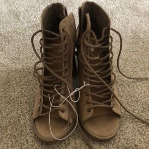 Mossimo lace up booties